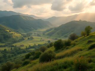 Fototapeta premium beautiful nature landscape.