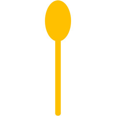 yellow silhouette spoon icon