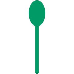 green silhouette spoon icon