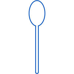 blue outline spoon icon