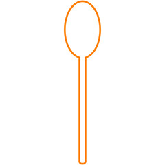 orange outline spoon icon