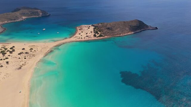 Greece Peloponnese Elafonisos Island Simos Beach Drone Footage