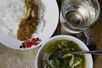 Indonesian Cuisine Rice, Chicken, and Vegetable Soup