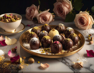 Chocolate Truffels handmade delicacy originally made by the Sumerian people