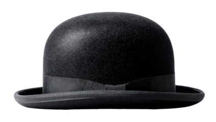 Dark, smooth bowler hat, centered