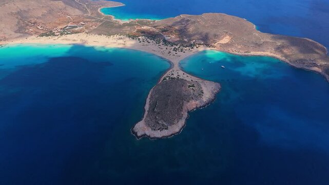 Greece Peloponnese Elafonisos Island Simos Beach Drone Footage
