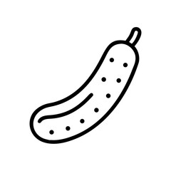 Fresh Green Cucumber Icon SVG Vector