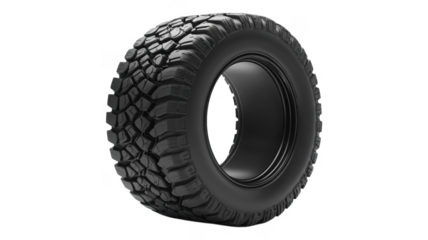 High-performance off-road tire with aggressive tread design for challenging terrains