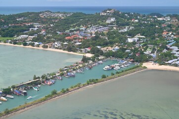 aerial view of Bo Phut beach, Ko Samui, Thailand