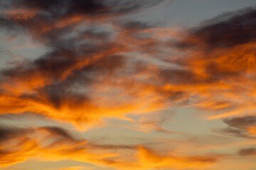 sunset in the sky