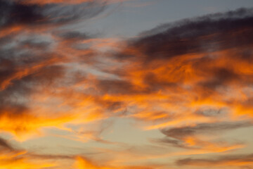 sunset in the sky