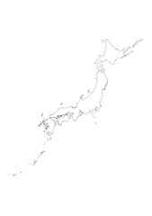 Fototapeta premium 日本地図 JAPAN Japan Map