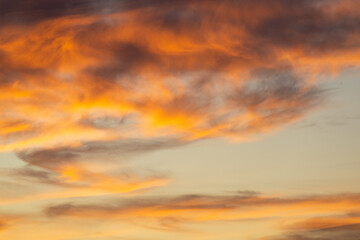 sunset in the sky