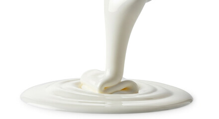 Thick Rich Cream Pouring in Smooth Cascading Motion