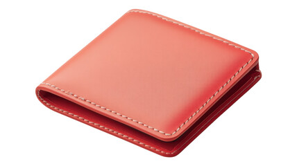 Elegant red wallet on an transparent background showcasing style and craftsmanship