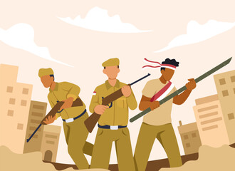 Indonesia Heroes Day Concept
