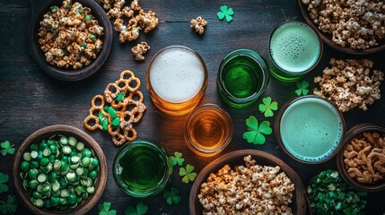 St Patricks Day Drinks Snacks Celebration Feast