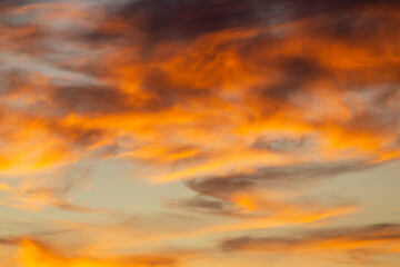 sunset in the sky