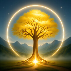 Golden Tree and Misty Mountains