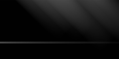 Abstract futuristic dark black background with waved design. Realistic 3d wallpaper with luxury flowing lines.