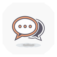 Obraz premium Dialogue Bubble Illustration with Three Dots for Messaging and Communication