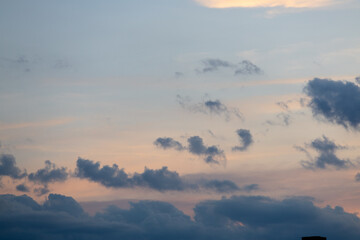 Blue skies sunset