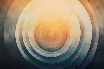 concentric circles form an abstract pattern with minimalist design and radial symmetry, blending geometric art and circular shapes into modern background