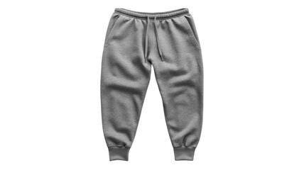 Comfortable gray sweatpants in an transparent setting with a soft texture background