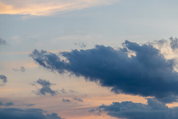 Blue skies sunset