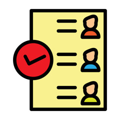 Enrollment Chart Vector Filled Icon Design