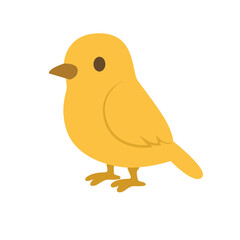 Charming yellow bird illustration, perfect for cheerful designs and nature themes