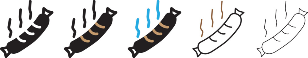 sausages icon thin flat outline style