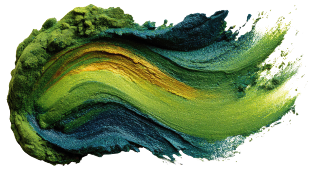 Vibrant Strokes: a visually captivating display of interwoven strokes of colorful hues, each representing an element.