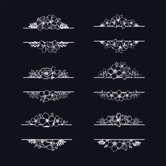 Ornate Horizontal Dividers: Vintage Flourish Design Elements