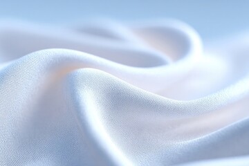 Soft white fabric flows gracefully, showcasing smooth curves and