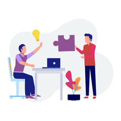 Businessman giving business ideas