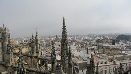 Cubiertas de la Catedral de Sevilla y vistas de Sevilla