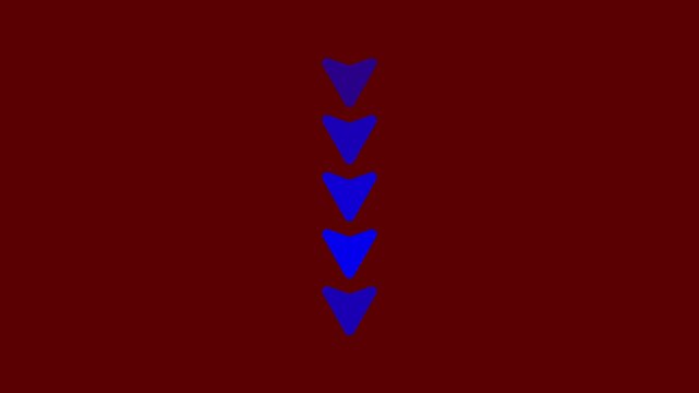 Downward Movement Arrow Animation &ndash; Warning and Download Icon on red color background