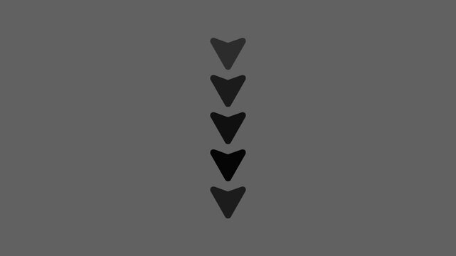 Downward Movement Arrow Animation &ndash; Warning and Download Icon on whaite color background