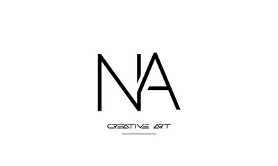NA, AN, N, A abstract letters logo monogram