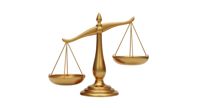 Scales of Justice Law Balance Fairness Court Legal Golden Metallic Symbol Decisions Ethics Morality Principles Values Integrity Honesty Regulation Code Conduct Impartiality