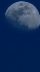 Moon with blue skies
