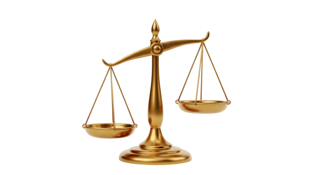Justice Scale Legal Fairness Law Business Finance Investment Gold Icon