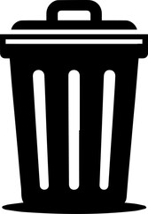 Trash Bin Silhouette Icon