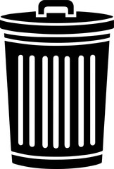 Trash Bin Silhouette Icon