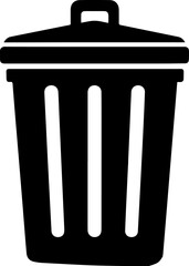 Trash Bin Silhouette Icon