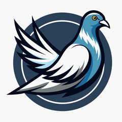 Obraz premium Vector illustration in simple hand drawn and linocut style - natural print, poster or logo design template - spring illustration - birds