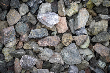 Multicolored stones in a close-up shot