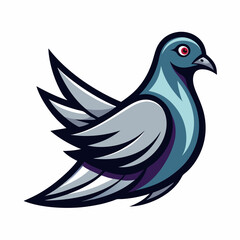 Obraz premium Vector illustration in simple hand drawn and linocut style - natural print, poster or logo design template - spring illustration - birds