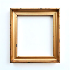 wooden photo frame isolated on white background 